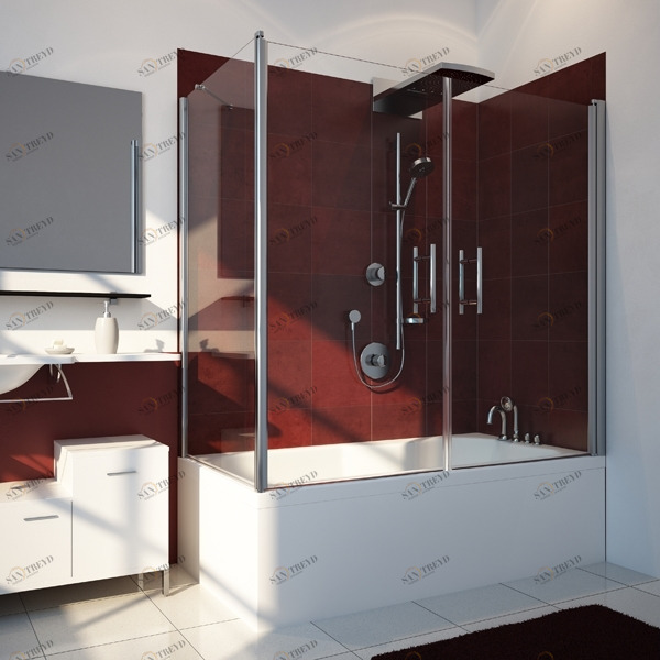 90100X160170GV603B Душевое ограждения на борт вынны GUTEWETTER Германия LUX