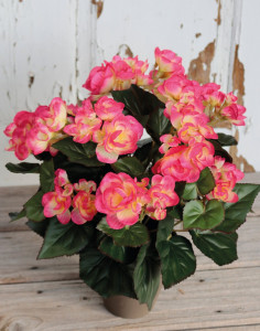 9715 555 a3 Бегония искусственная, горшечная, 30 см, тёмно-розовая H-andreas