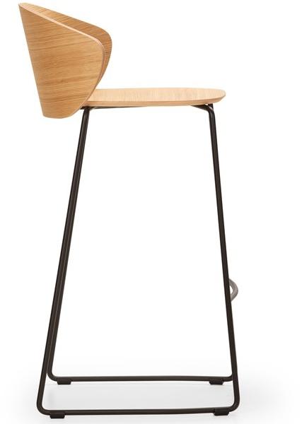 True Design Штабелируемый табурет из стали и салазок из дерева Not wood Nt 6505 - Вид №1