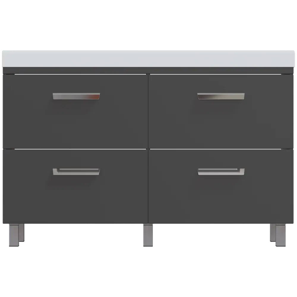 Тумба под раковину напольная Hilton 125 см цвет графит VIGO STLM-2106983