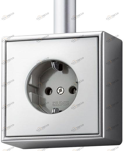 JUNG Электрическая розетка из алюминия Ls cube sun-id-1467586