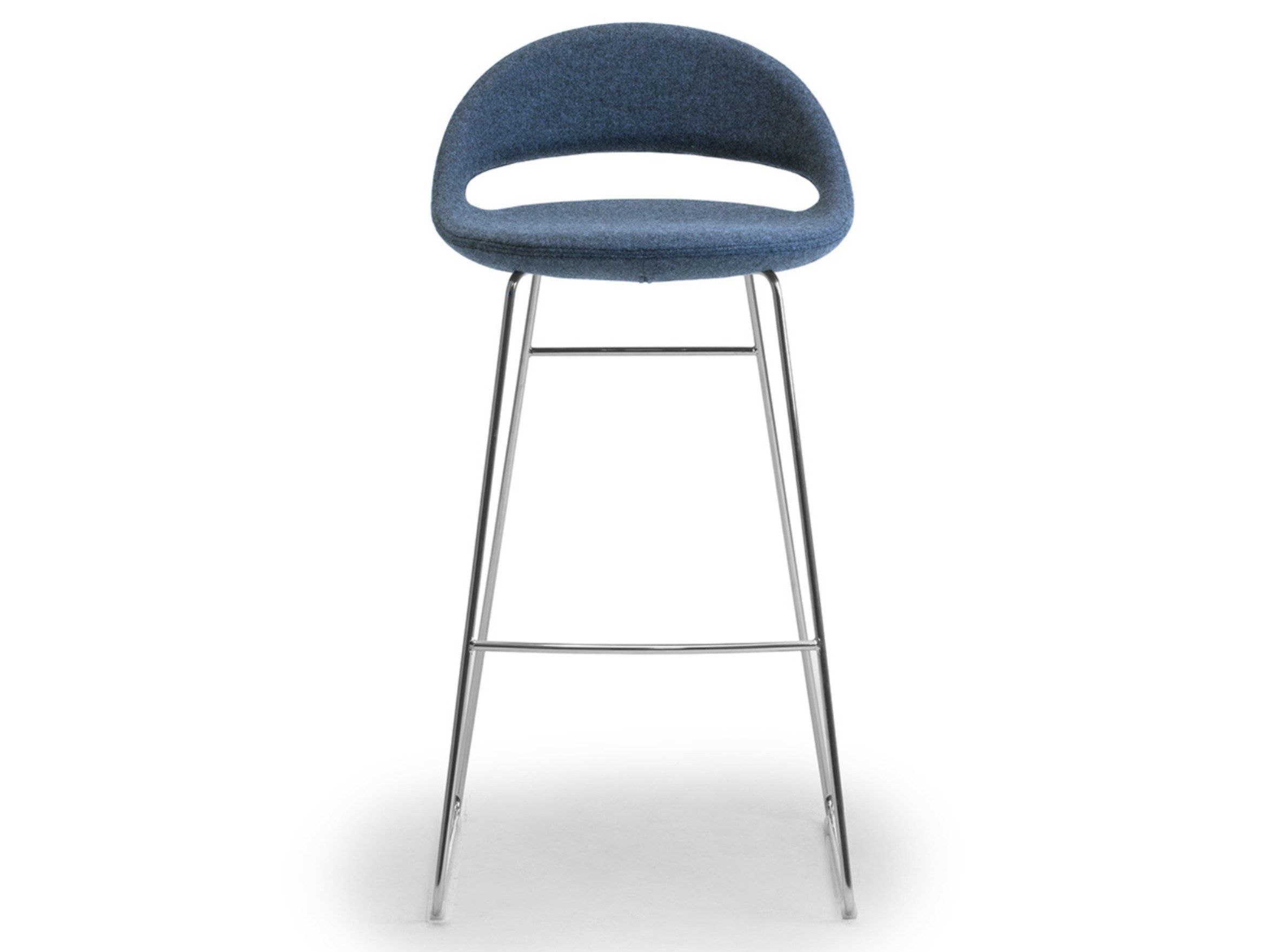 Высокий стул из стали и ткани со спинкой Leyform Samba ARCH-00004631 - Вид №1