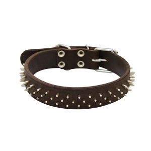 ПР0048215 Ошейник для собак Ёж 2сл 36мм 60см коричневый ZOOEXPRESS