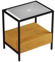 STA 75 01 Мебель для подвешивания и подставки Azzurra ceramica Основание из окрашенного металла в комплекте с индивидуальной полкой с отверстием и шкафом с ящиком со встроенным держателем для полотенец HANG&STAND