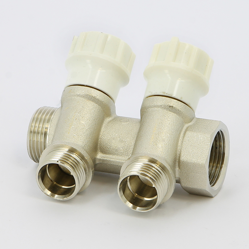 Коллектор НВ 3/4" с вентилями никелированный ITAP 2 выхода 1/2"Н 38мм 465342 - Вид №1