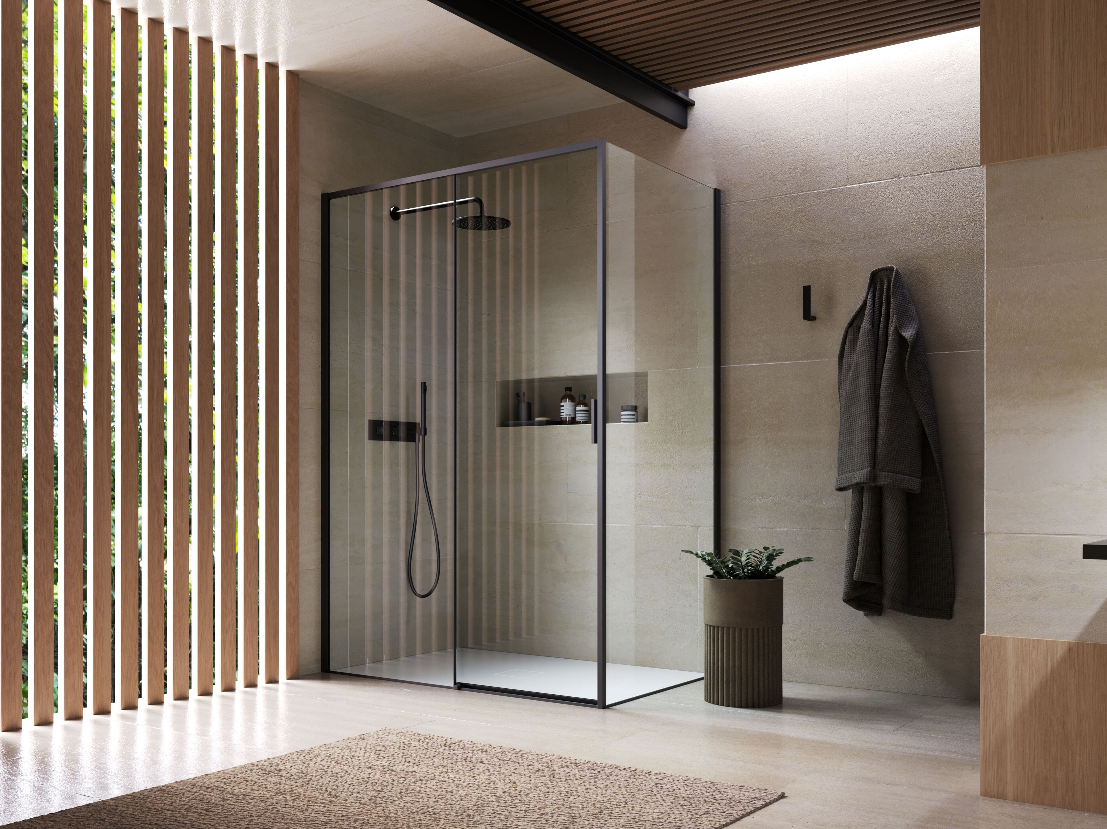 Стеклянная душевая кабина с раздвижной дверью Vismaravetro SERIE 7200 ARCH-00057320