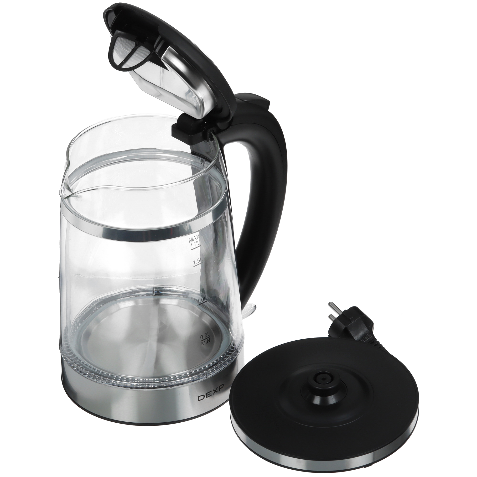 9055321 Электрочайник DEXP EK-03GDWS серебристый STDN-0060839 - Вид №5