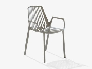 Алюминиевый штабелируемый садовый стул с подлокотниками