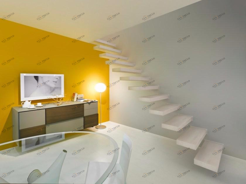 Fontanot П-образная консольная стальная лестница в комплекте sun-id-1437542