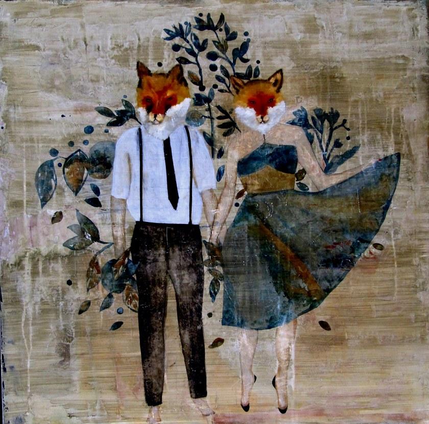 ICI ET LÀ Смешанная техника на холсте K. fabrizzi Kf10b - Вид №1