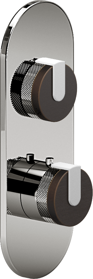 E-8026-R1OBE0-L1WT-PC-T Планка M-Series с 2 ручками - Внешняя часть GRAFF MOD+