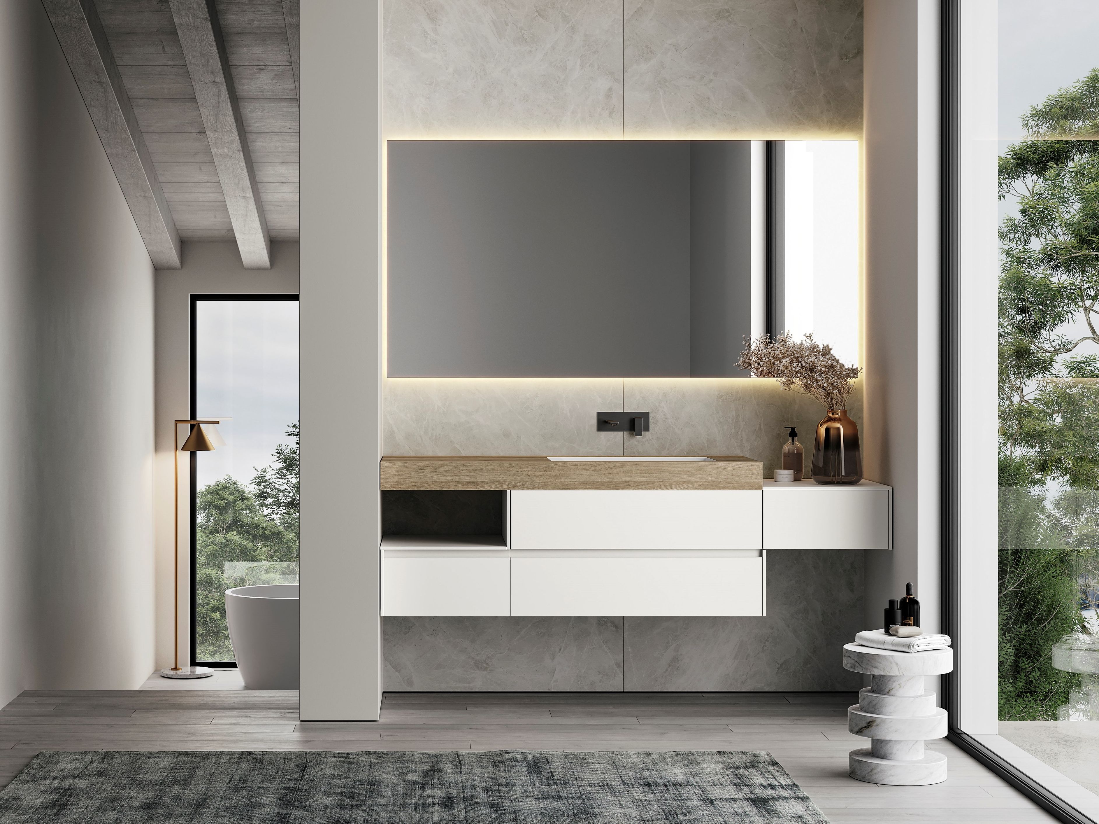 Подвесной умывальник Ideagroup Nyù ARCH-00074605