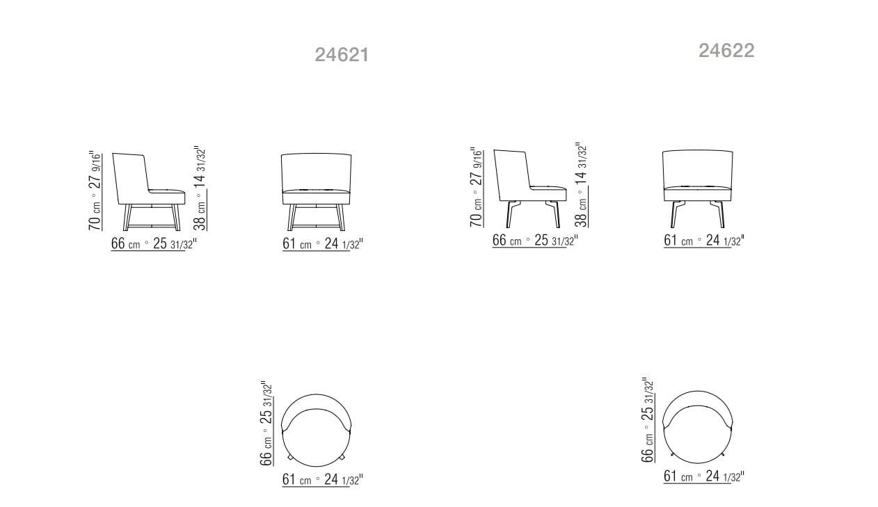 Съемное тканевое кресло с подлокотниками Flexform Hera ARCH-00018961 - Вид №2