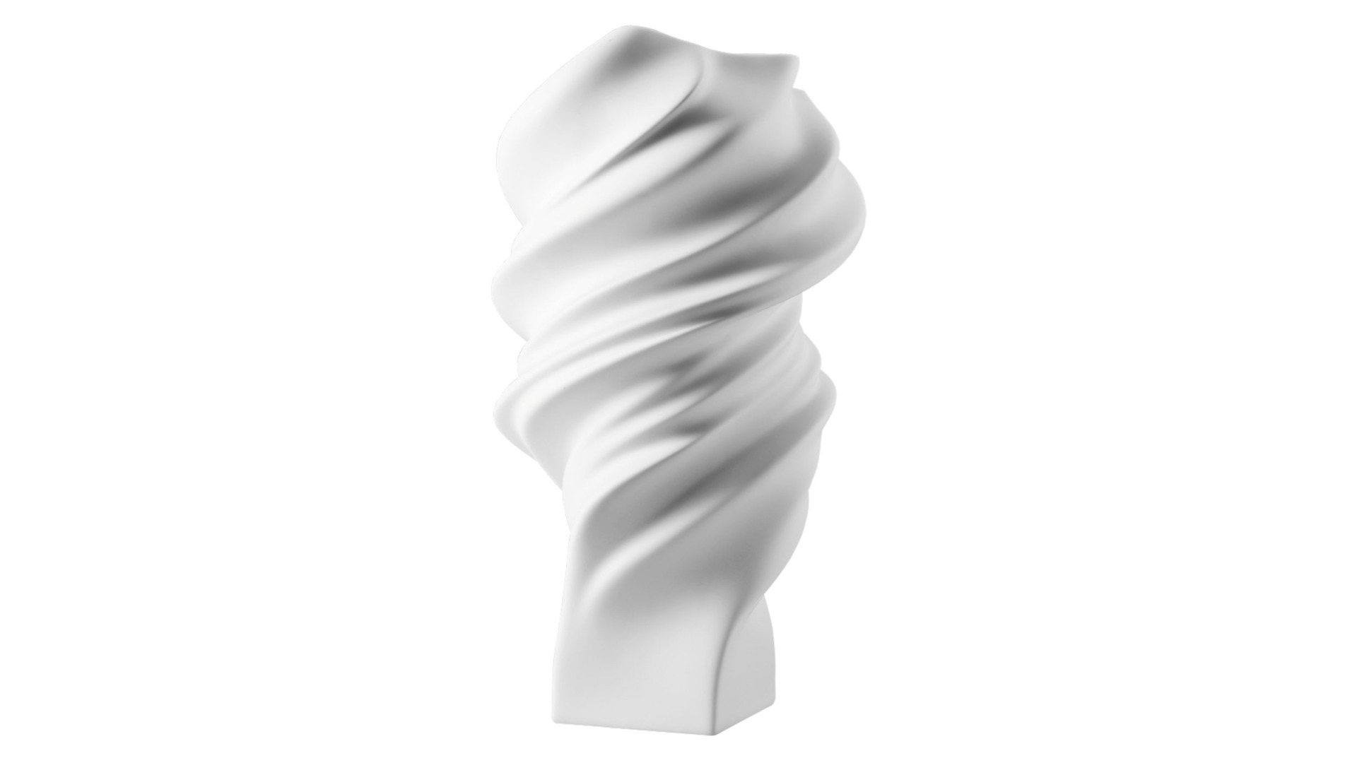 10640544 Rosenthal Ваза Rosenthal Скволл 32см, фарфор, белая, матовая (Седрик Раго) Фарфор  - Вид №2