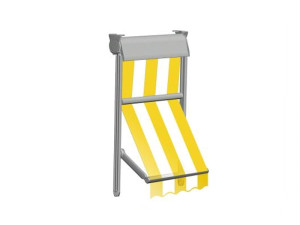 Навес с боковыми направляющими с ручками