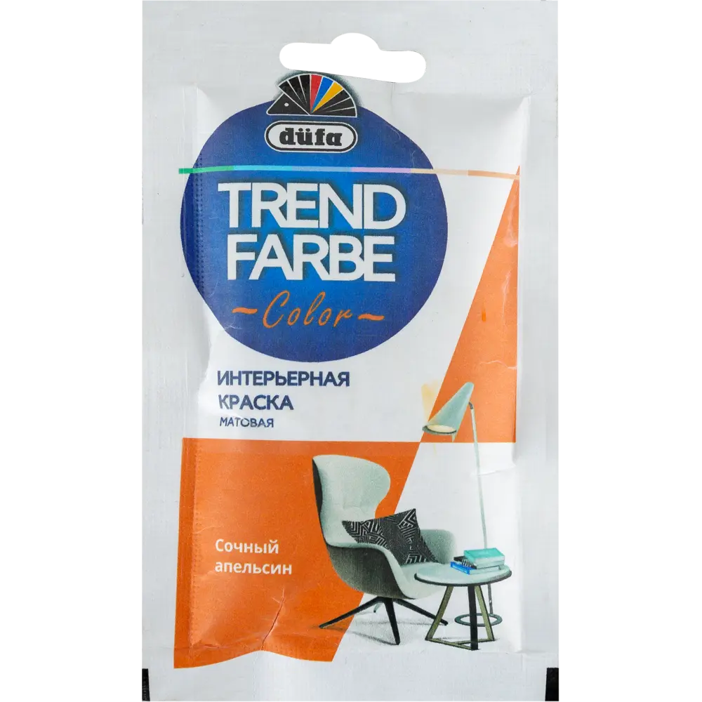 Краска для стен и потолков Trend Farbe цвет Сочный апельсин 50 мл 81970732 STLM-2070746 Dufa 