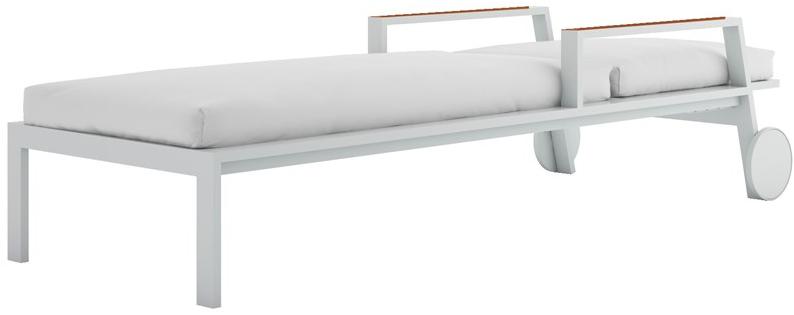 GANDIABLASCO Лежак из термо-лакированного алюминия с колесами и подлокотниками Timeless sun-id-1429202 - Вид №1