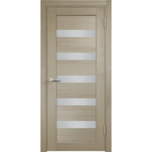 Дверь межкомнатная со стеклом Страйт 70x200 см финиш бумага цвет дуб шеннон без замка, без петель