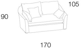 Caroti 2-местный тканевый диван Via montenapoleone 2039  - Вид №4