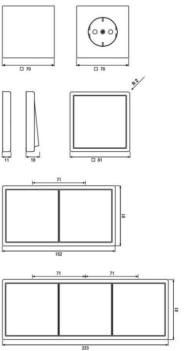 JUNG Диммер из нержавеющей стали Ls 990 sun-id-1475049 - Вид №1