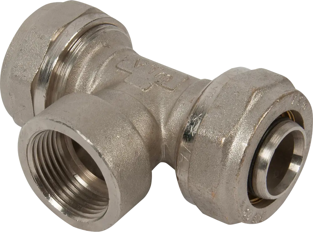 Тройник обжимной Valtec 32мм-1" для систем водоснабжения и отопления 10519930