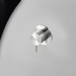 Смеситель для душа сталь глянцевая с бежевой ручкой Toki Radomonte TKI8LCIL28