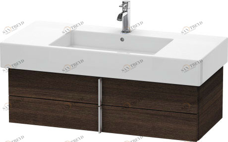 VE621405353 Vero Тумбочка подвесная Каштан темный, декор Duravit
