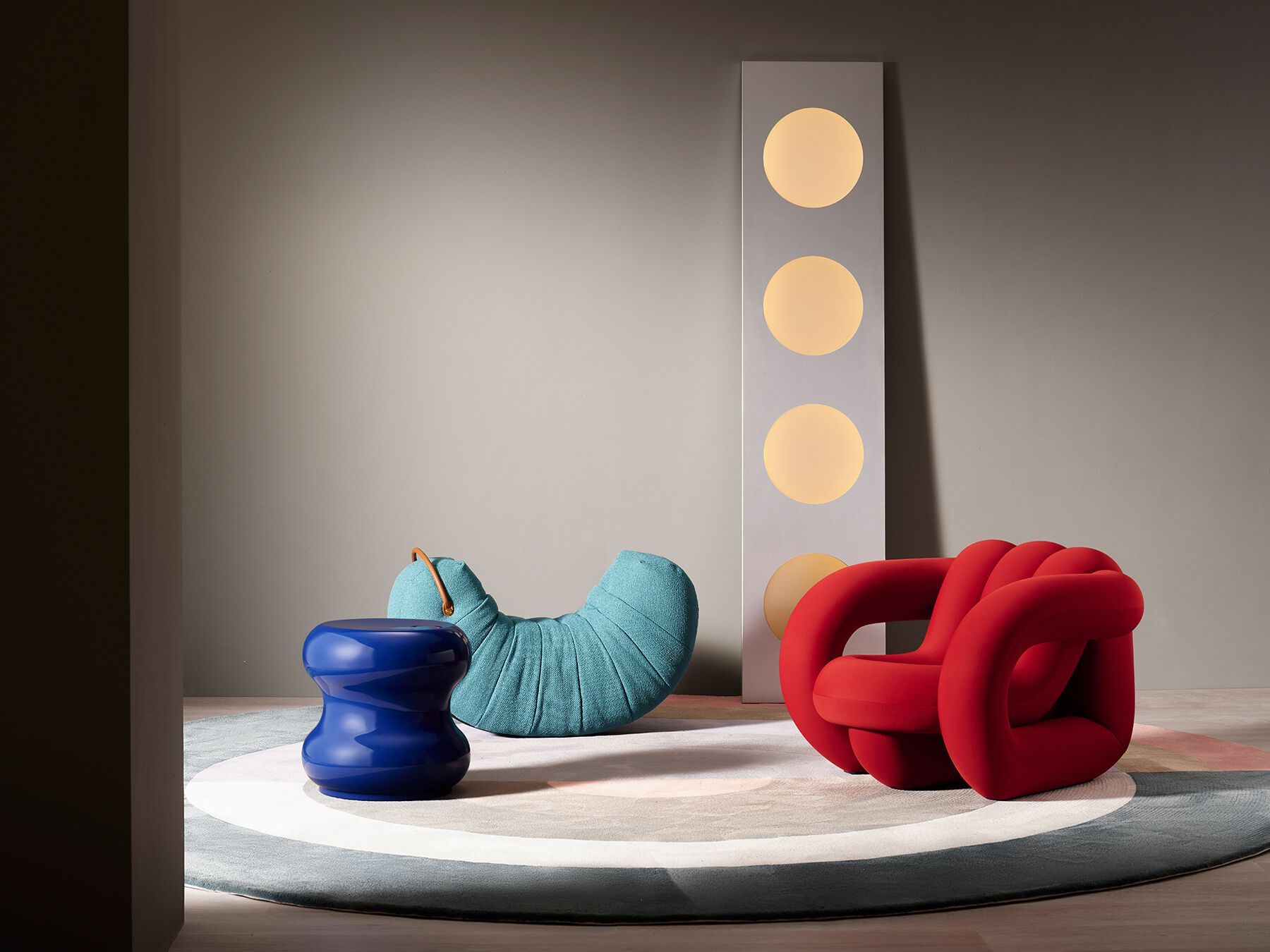 Ткань мягкий пуф HC28 maison ROLL MINI ARCH-00035573 - Вид №7