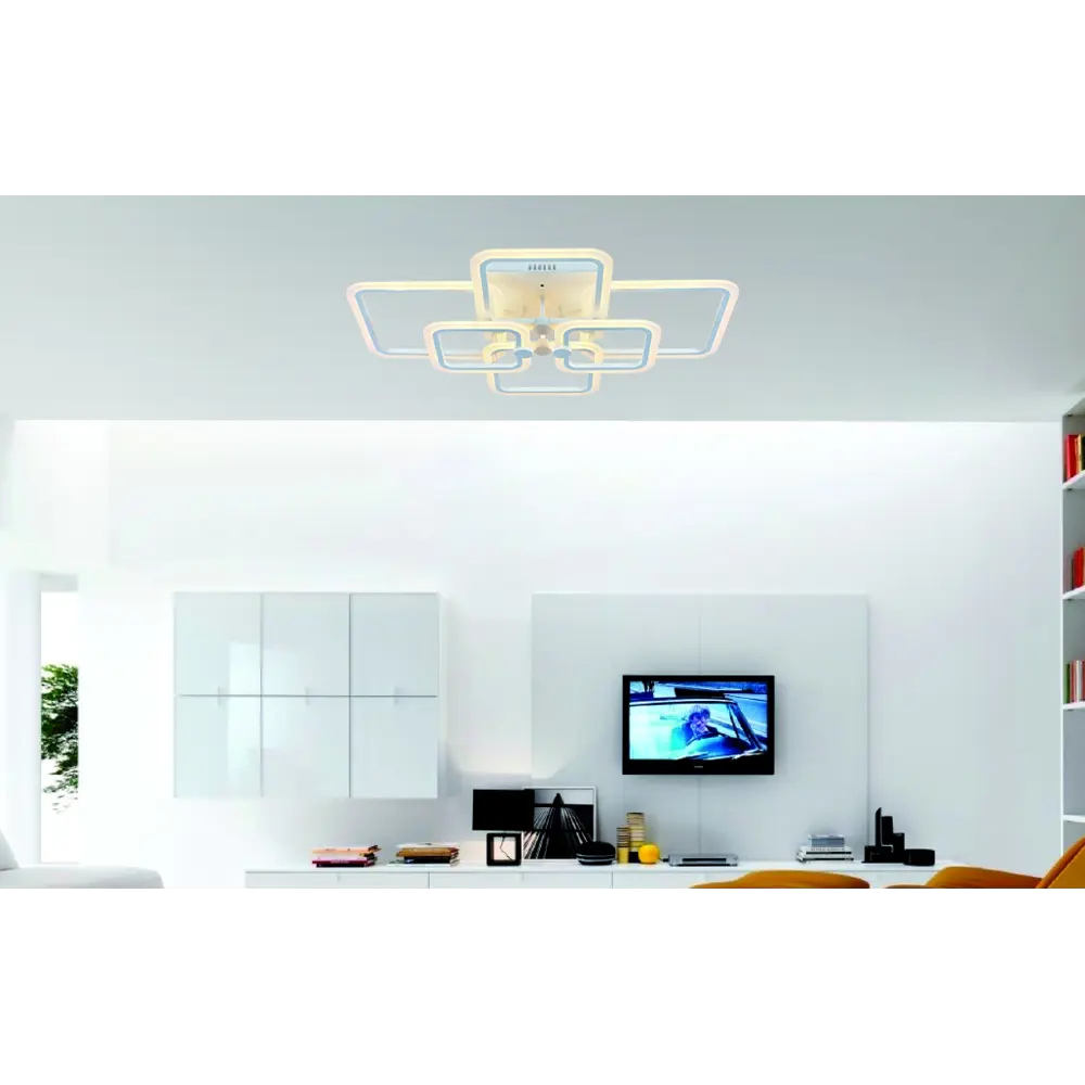 Люстра потолочная светодиодная Escada 10220/6LED 120W с пультом управления, 30 м², регулируемый белый свет, цвет белый 88294292 STLM-2054011  - Вид №10