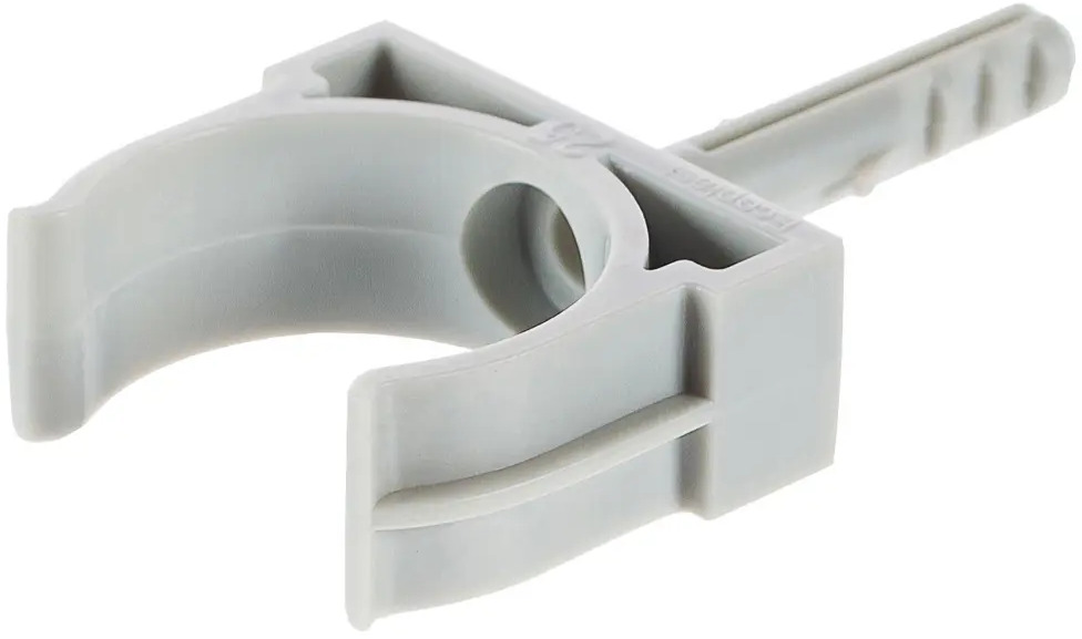 ЭКОПЛАСТ Держатель для труб 25 мм с дюбелями, 10 шт 10057078