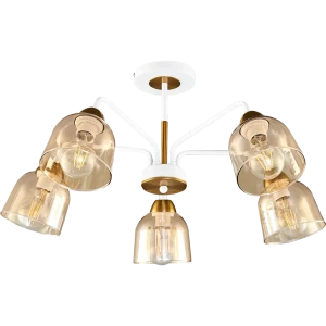 Люстра подвесная Альфа 6, 5 ламп, 40 м², цвет шампань