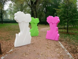 SLIDE Светящаяся перегородка для сада из полиэтилена