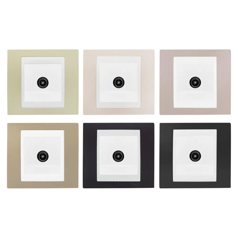 ТВ-розетка одиночная встраиваемая Systeme Electric Unica шлейф, цвет белый STLM-2026062 - Вид №1