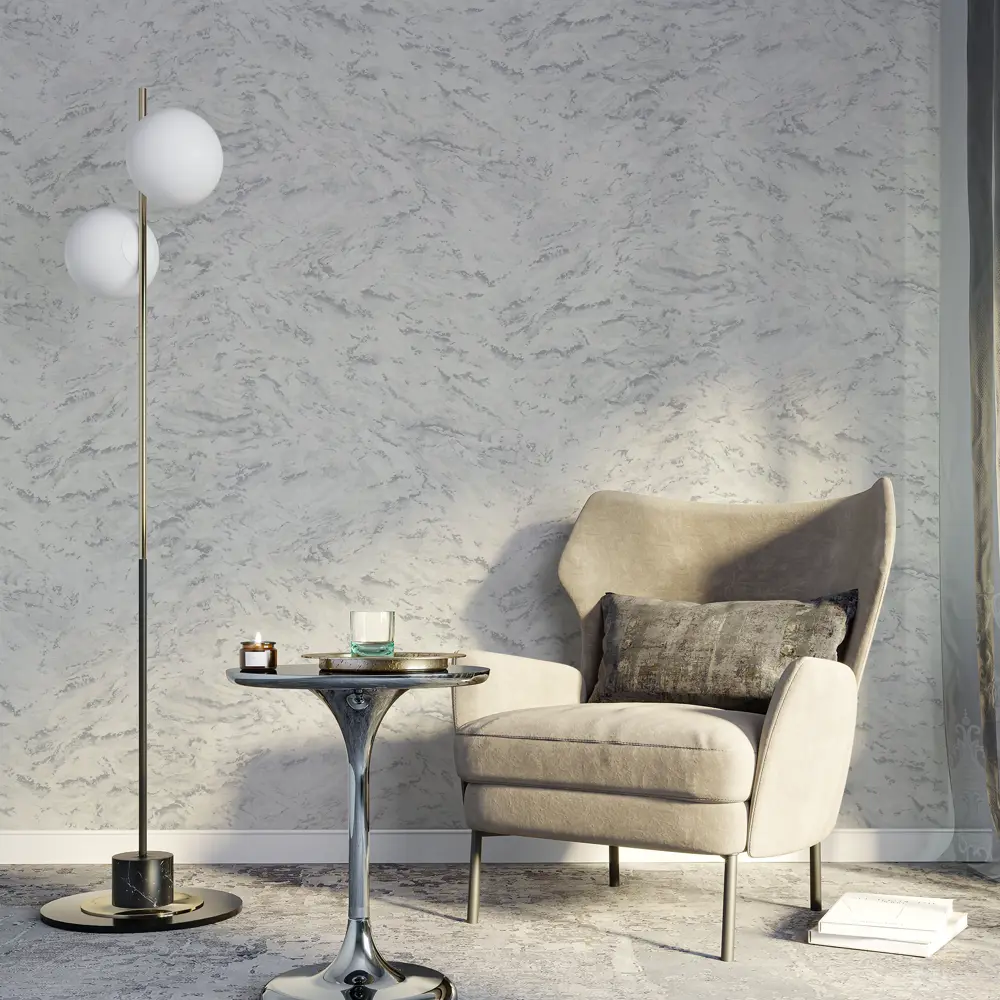 Флизелиновые обои Palitra Planet Lili в серых тонах с рельефной текстурой 89373830 STLM-0826994 - Вид №3