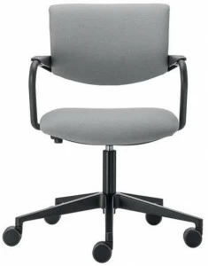 VAGHI Вращающийся стул с металлическим каркасом и тканевым сиденьем Morea comfort guest Cboeb/cboex/cmonl
