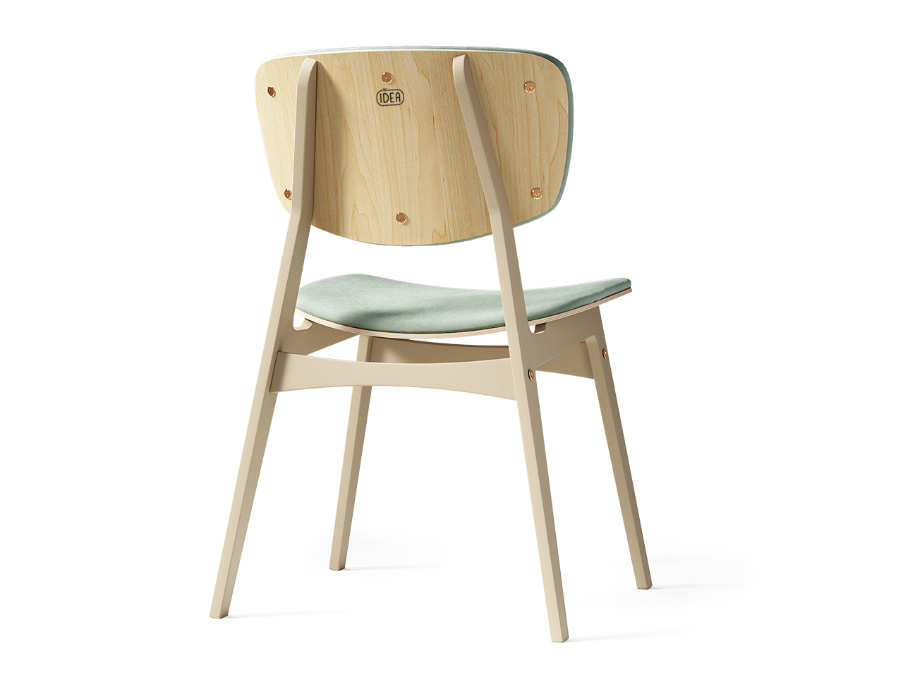 Мягкий стул SID Светлая берёза / Кремовый / Ткань категория 2, арт. 060 THE IDEA  210634 Зеленый  - Вид №2