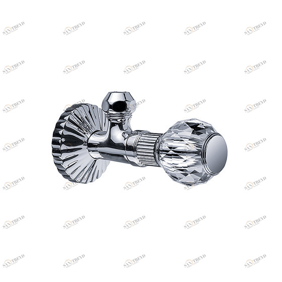 Угловой дизайнерский вентиль ½" JOERGER Cronos Crystal 637.12.100.000-AA