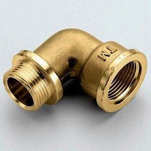 Колено с упором ВР-НР 1"x1" латунь TIEMME