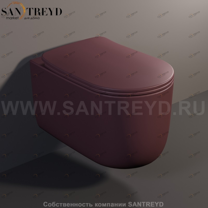 531475 Подвесной унитаз настенный Красный Kerasan Nolita Италия