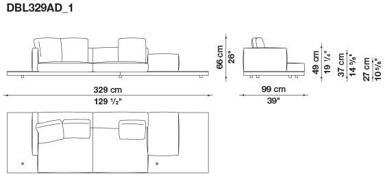 B&B Italia Кожаный диван Dock sun-id-1441060 - Вид №193