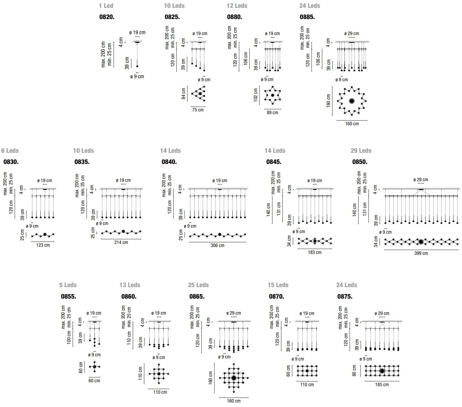 Vibia Светодиодная подвесная лампа из дутого стекла Algorithm sun-id-1411607 - Вид №15