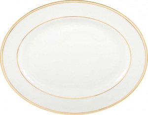 10578537 Lenox Блюдо Lenox "Федеральный,золотой кант" 33см Фарфор костяной
