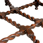 SOR27393 Ранний дубовый ячменный стол Twist Gateleg ijlbrown  - Вид №11