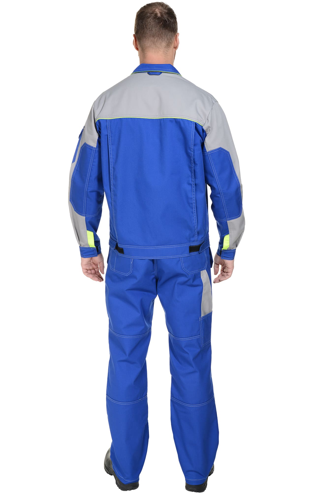 65331 Костюм "Профессионал-2" василек-серый-лимон  Летняя спецодежда  размер 60-62/182-188  - Вид №3