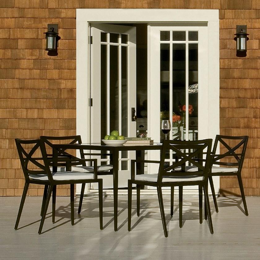 JANUS et Cie Квадратный обеденный стол из алюминия и стекла Azimuth sun-id-1445029 - Вид №2