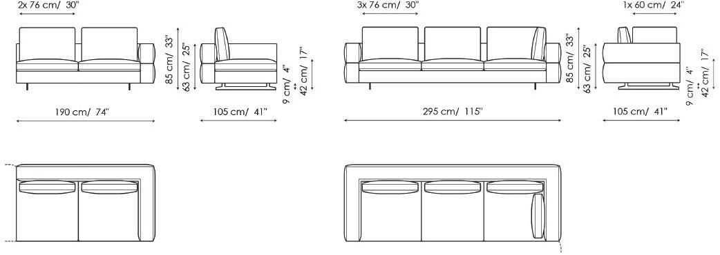 Bonaldo Модульный диван со съемным чехлом из ткани sun-id-1436813 - Вид №11