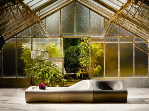 Модульная бетонная скамья со спинкой