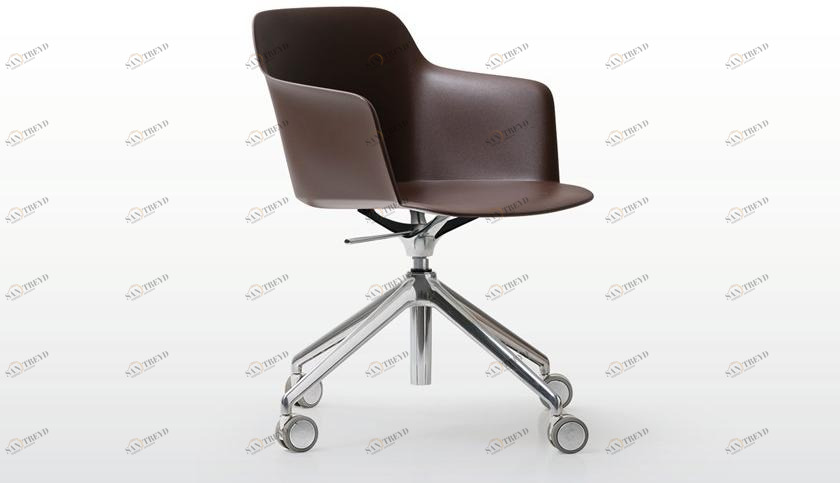 Quinti Sedute Стул полипропиленовый с подлокотниками на колесиках Deep plastic sun-id-1423847