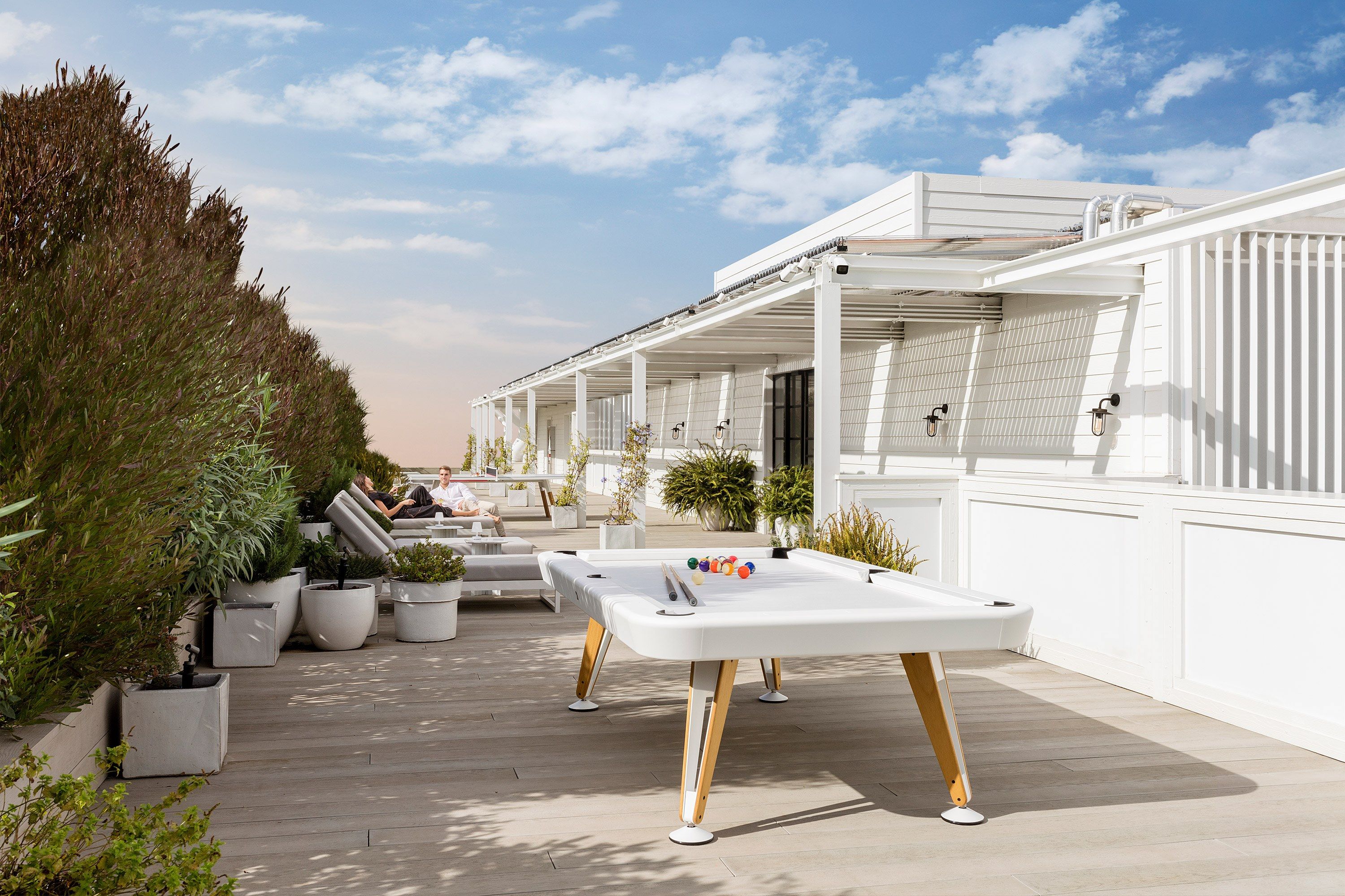 Открытый бильярдный стол из окрашенной стали и дерева RS Barcelona диагональ ARCH-00042076 - Вид №9