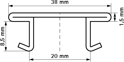 6566999 BIS Strut PVC-профиль (BUP1000) защита для торцов профиля walraven  - Вид №1